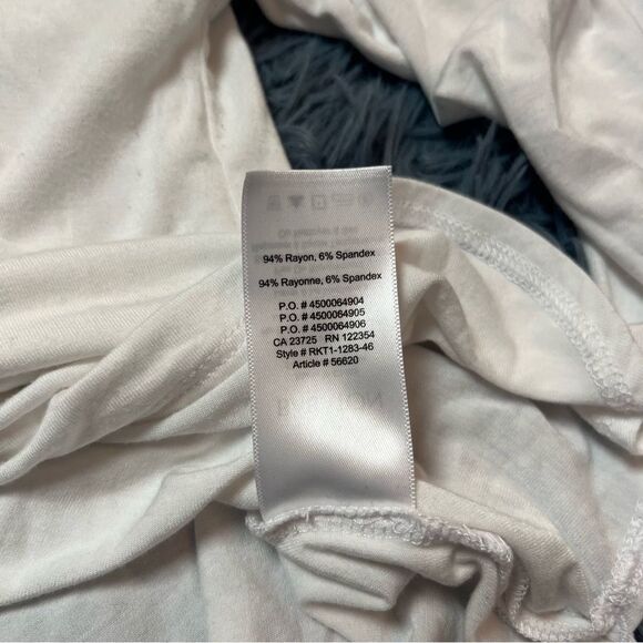 Babaton White Norris Long Sleeve Tee Top Size M - Picture 5 of 7